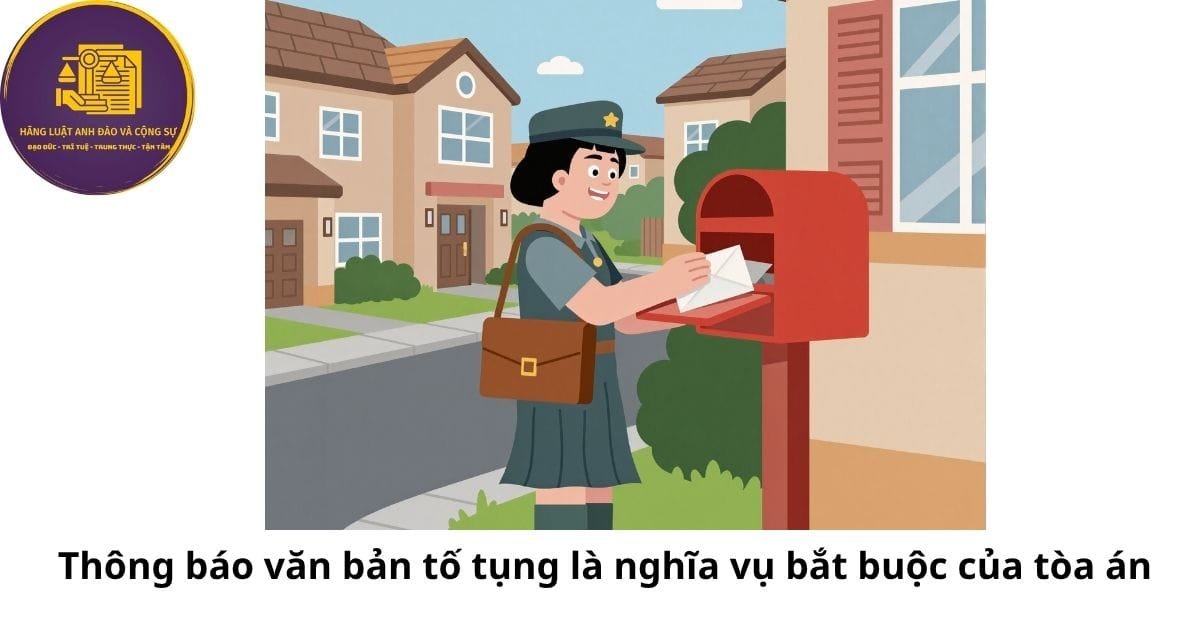 thông báo văn bản tố tụng là nghĩa vụ bắt buộc của tòa án