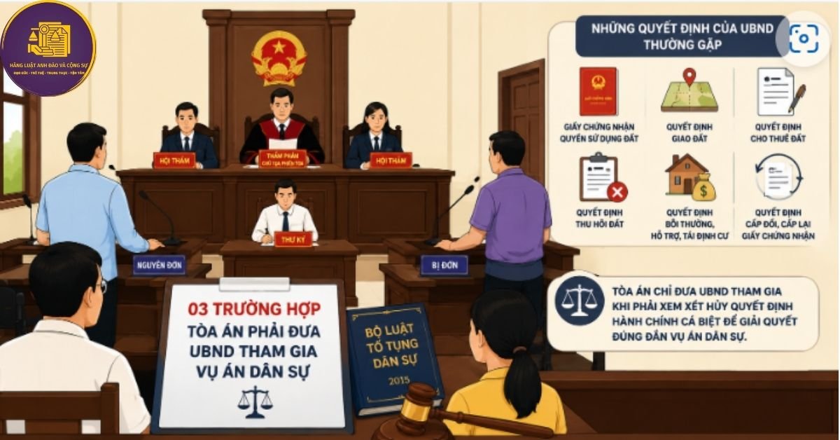 trường hợp tòa án phải đưa ubnd vào tham gia vụ án dân sự